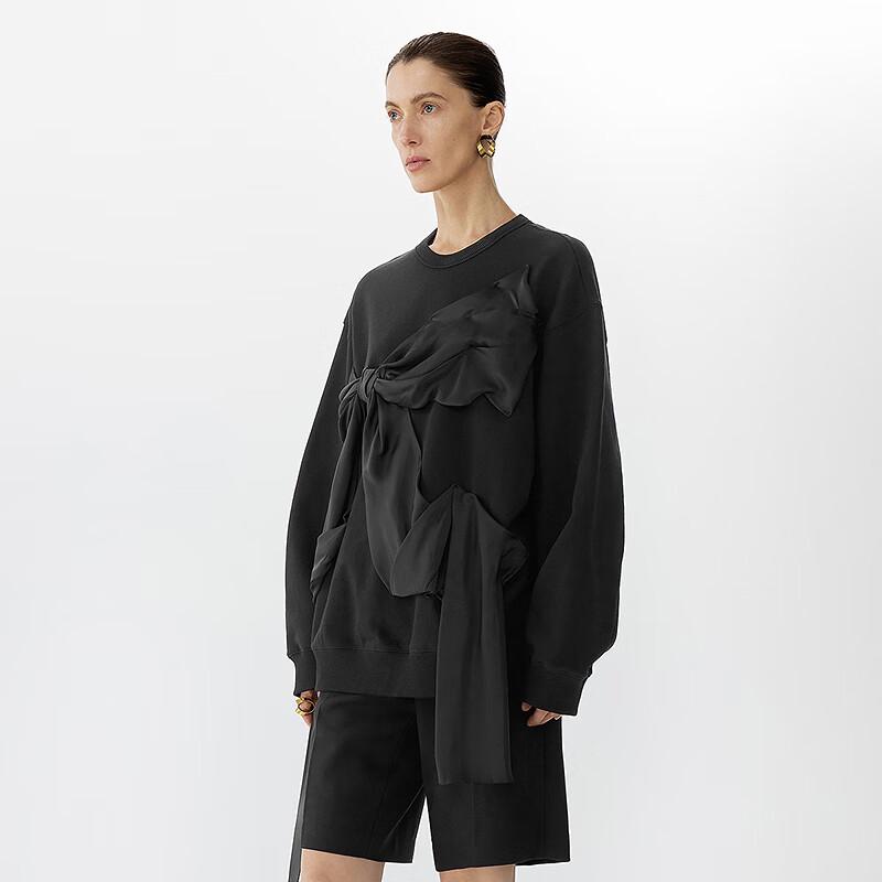 JNBY Spring 2025 Loose Fit Cotton Pullover Sweatshirt