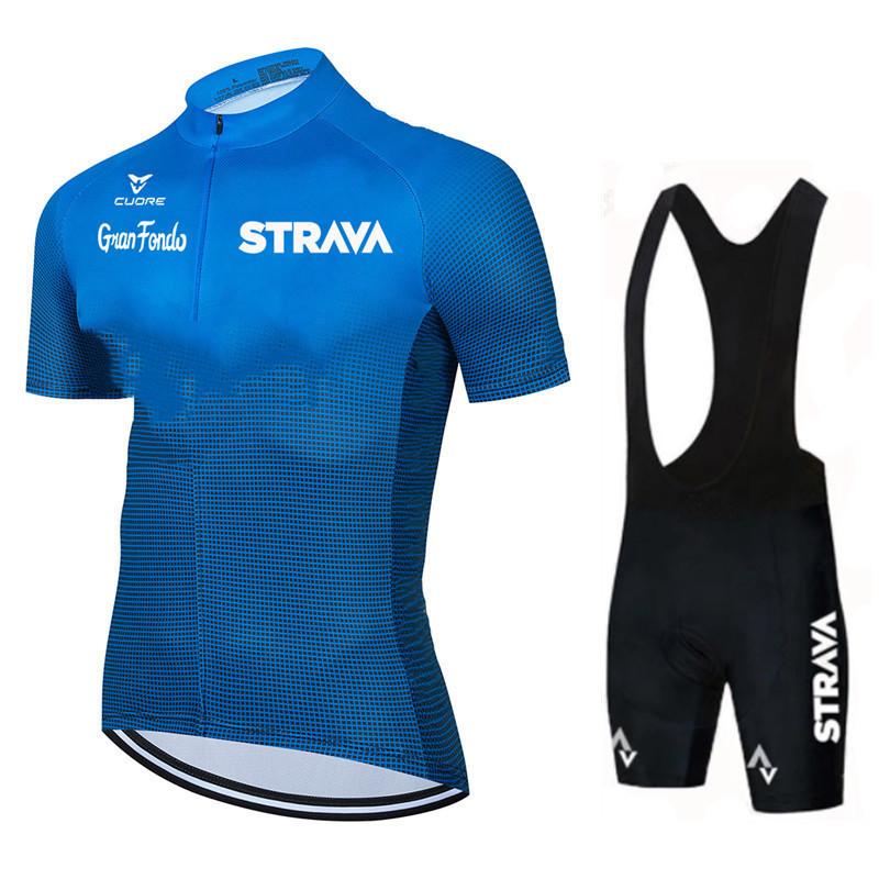 Short Sleeve Men's Cycling Suit Mountain Breathable Bike Set Strava 2023 Summer Cycling Team