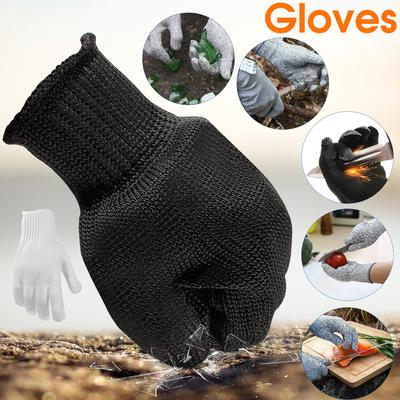 2pcs Anti-Cutting Gloves Outdoor Safety Breathable Protective Metal Mesh Work Gloves