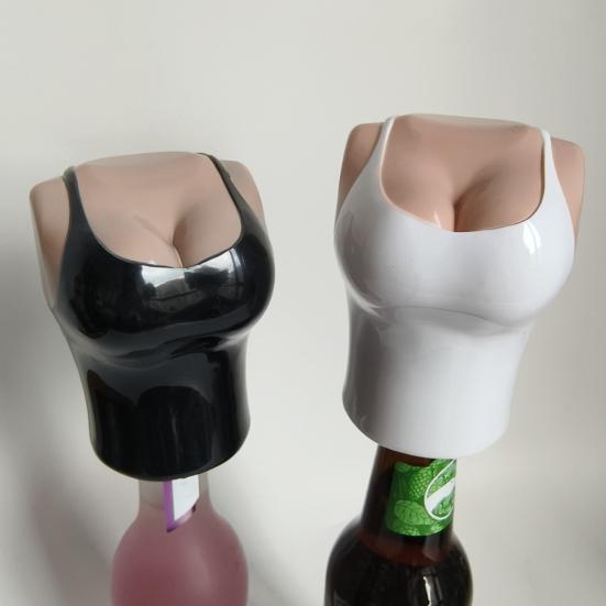 Flaschenöffner Modellförmig Automatischer Drucktyp Glattes Geschwungenes Design Bierflaschenöffner Einfacher One-Touch Kapselentferner Barzubehör