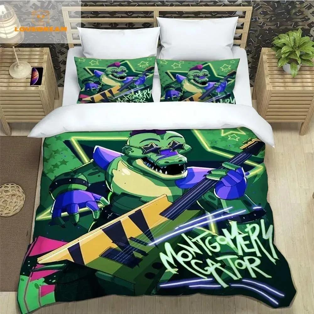 3Pcs F-Five N-Nights At Freddys F-Fnaf Bedding Set Single/Double/Full/Queen/King Size Game Gift For Adults Kids As Bedroom Decor