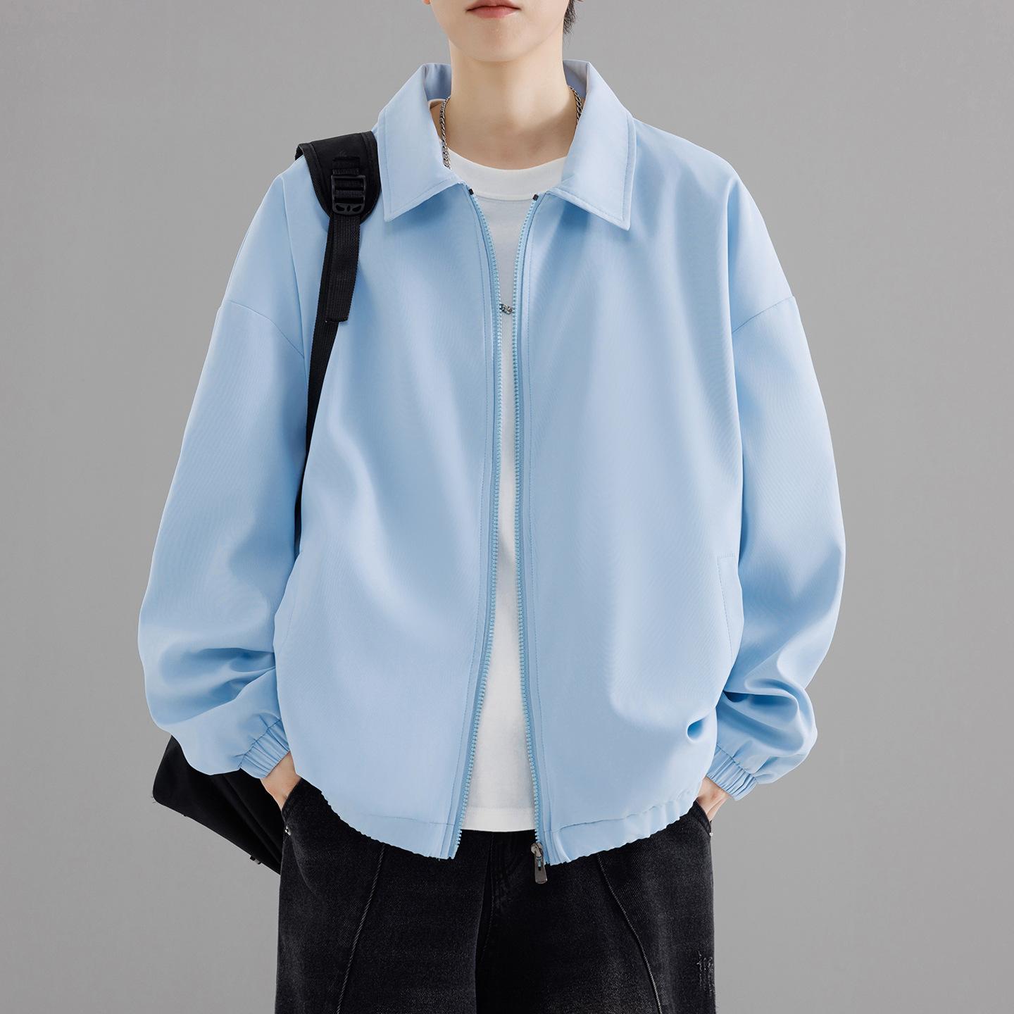 

Винтажная куртка-инструмент Куртка Мужская Весенне-осенняя Тонкая Свободная Универсальная Лацкан Топ S