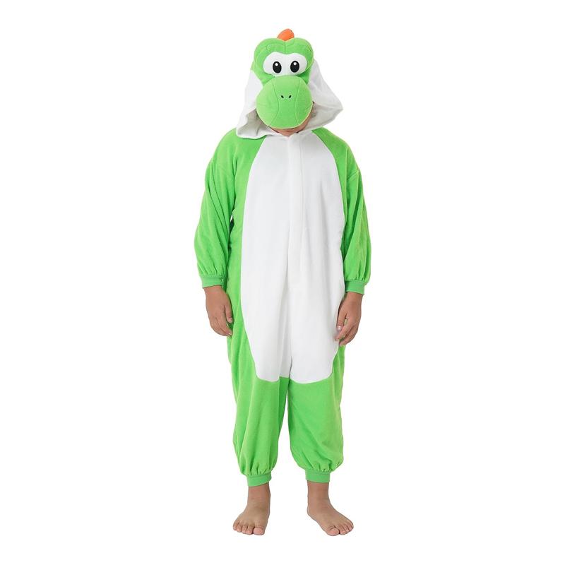 Kids Onesies Yoshi Kigurumi Boy's One-Piece Pajamas Cartoon Cosplay Costume For Christmas Halloween Fleece Sleepwear Anime Homewear Party Pijamas