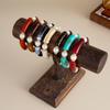 Women Elastic Resin Bead Bracelet Artistic Marbled Comfort Fit Fashion Statement Bracelet Suitable for Various Event