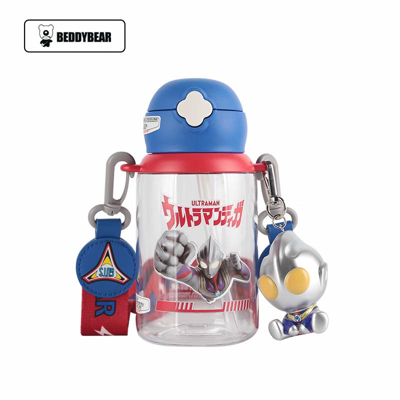 Bear Cup Kids  Portable Plastic Straw Water Bottle