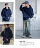 Improves Men's Navy Pullover Hoodie, Solid Fleece Lining, SIDE23-089