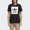 adidas originals Logo Round Neck Sports Short Sleeve Black Men's CW2339