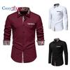 Cozy Up Men's Casual Long Sleeve Stretch Dress Shirt Wrinkle-Free Regular Fit Button Down Shirts