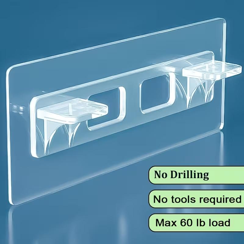 Selbstklebende Regaltrennwandhalter, stanzfreie Regalstützen, Klammern, Schrankhalterungen, Schrankstützen, Clips, Wandaufhänger, Aufkleber