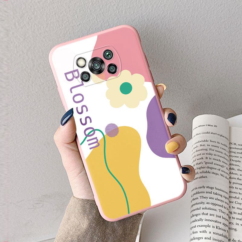 Case For Poco X3 Pro Pocox3 X 3 NFC Cute Heart Flower Back Cover Soft Silicone Matte Protective Funda For Xiaomi Poco X3 Pro Bag