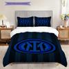 Inter Milan Emblem Background Bedding (1 * Duvet Cover + 2 * Pillowcase, Without Core) Duvet Cover and Pillowcase Bedding Set Christmas Birthday Gift