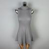 Korean Dongdaemun High Neck Sleeveless Knit Dress - Women's Slim Fit Sexy Short Skirt