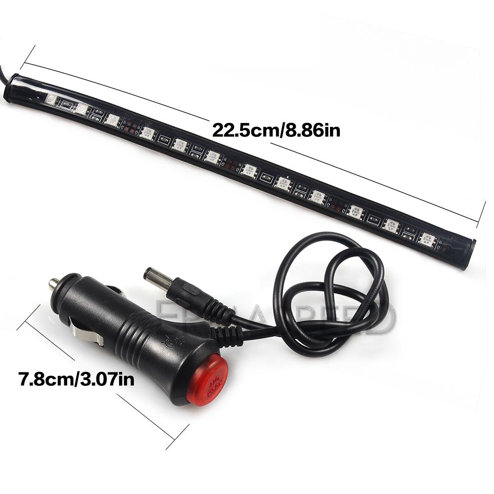 Motorcycle LED Atmosphere Light Neon Strip RGB Remote Voice Musical Control Glow Decorative Lamp Flexible Blinkers