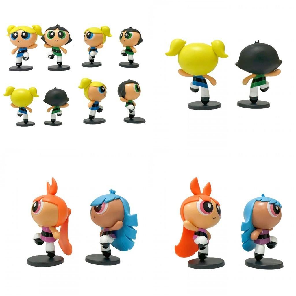 The Powerpuff Girls Action Figure Blossom Bubbles Buttercup Model Dolls Toys For Kids Home Decor Gifts