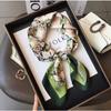 70 simulated silk scarf square scarf women's fashion letter printing small square scarf workplace decoration scarf scarf