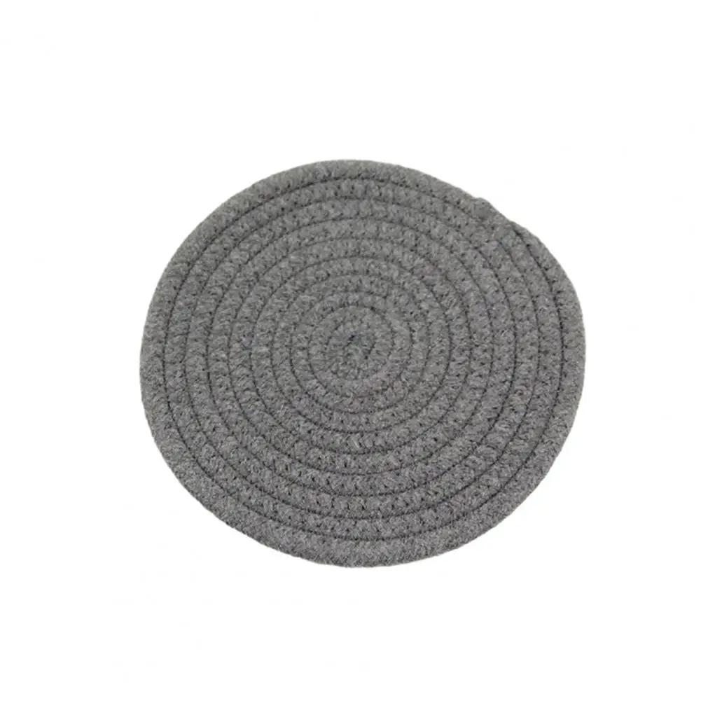 

Anniversary Gift Coasters Handwoven Cotton Coaster Trivet Set Heat-resistant Kitchen Mats Natural Cotton for Cooking for Friends 11.5CM