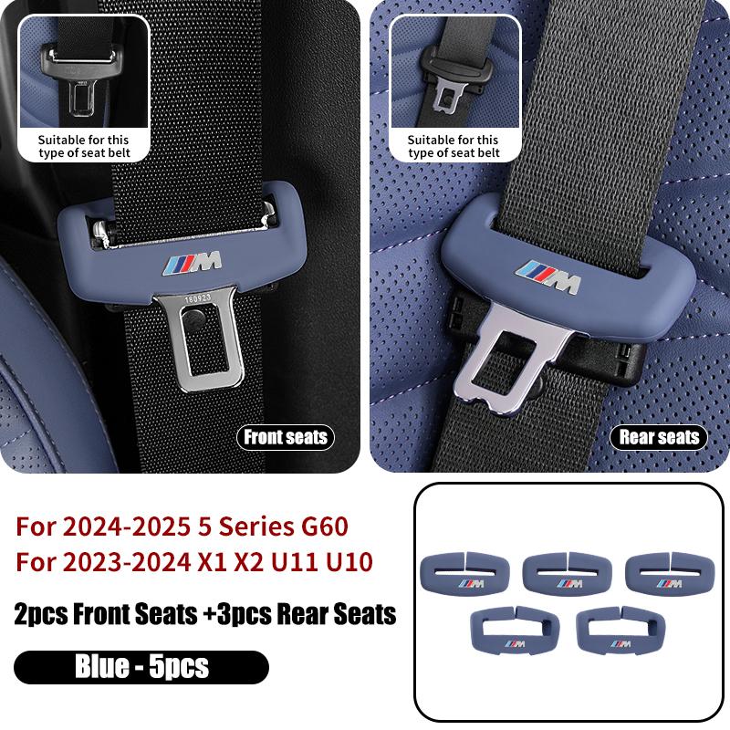 

2025 Hot Car Silicone Seat Belt Buckle Anti-scratch Protector Cover For BMW E46 E90 E60 F30 F10 F20 5 Series G60 2023-2025 X1 X2