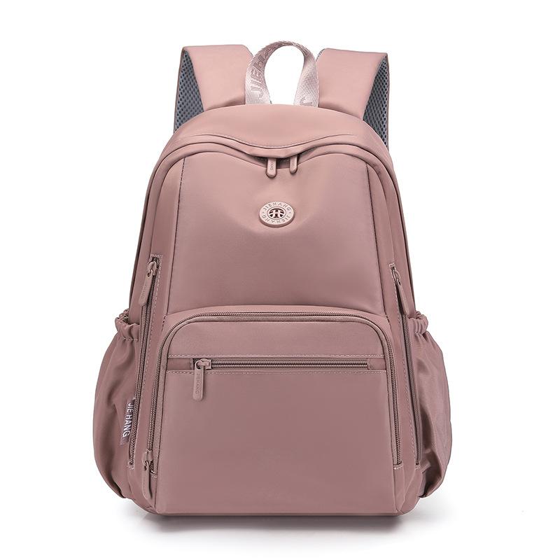 Schoolbag backpack women's 1011 new large-capacity computer bag multi-pocket college student schoolbag can be set with tie rod travel backpack