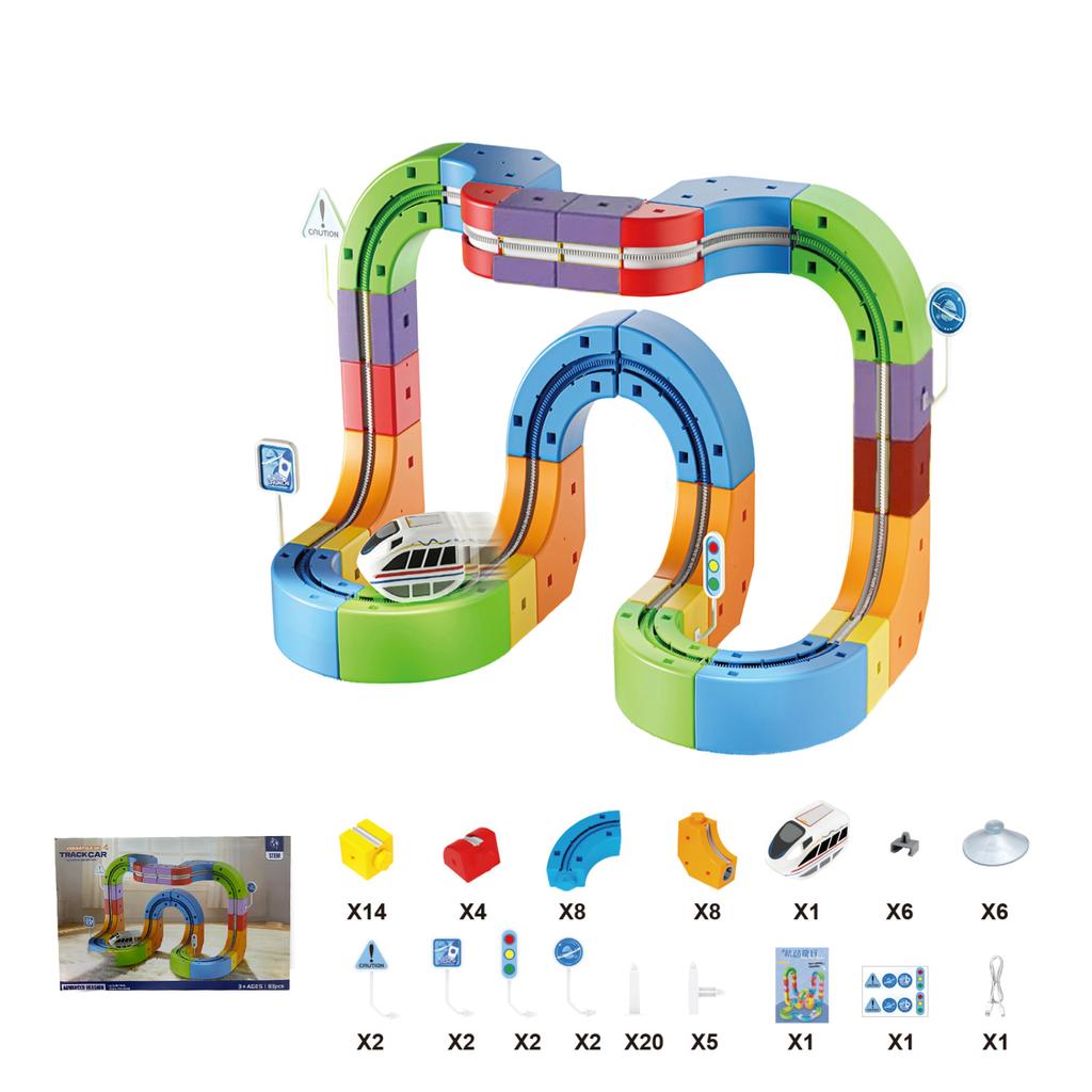 Pociąg Elektryczny Zestaw Pociągów, Mieszany z Kształtowanymi Trasami Pociągów 3D do Interaktywnych Gier Rozrywkowych i Prezentów