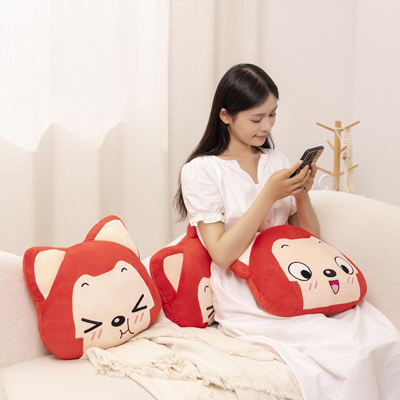 Fox The Ali Plush Pillow Hand Warmer Slippers Cartoon Toy Doll Decoration Gift