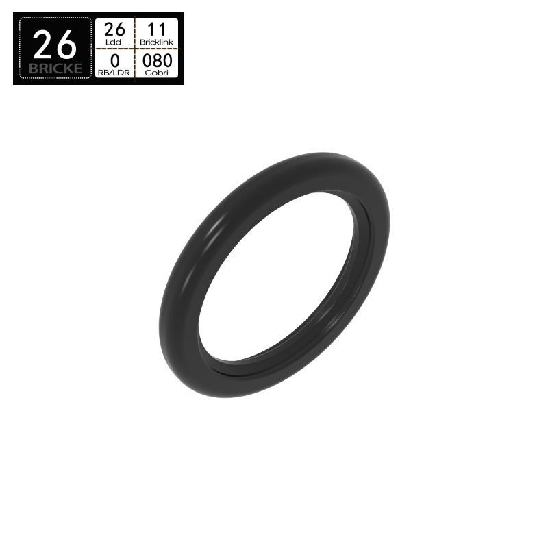 BRICKE 30.5x3mm Tire for LEGO 2815 70162, DIY Building Block Compatible 53pcs