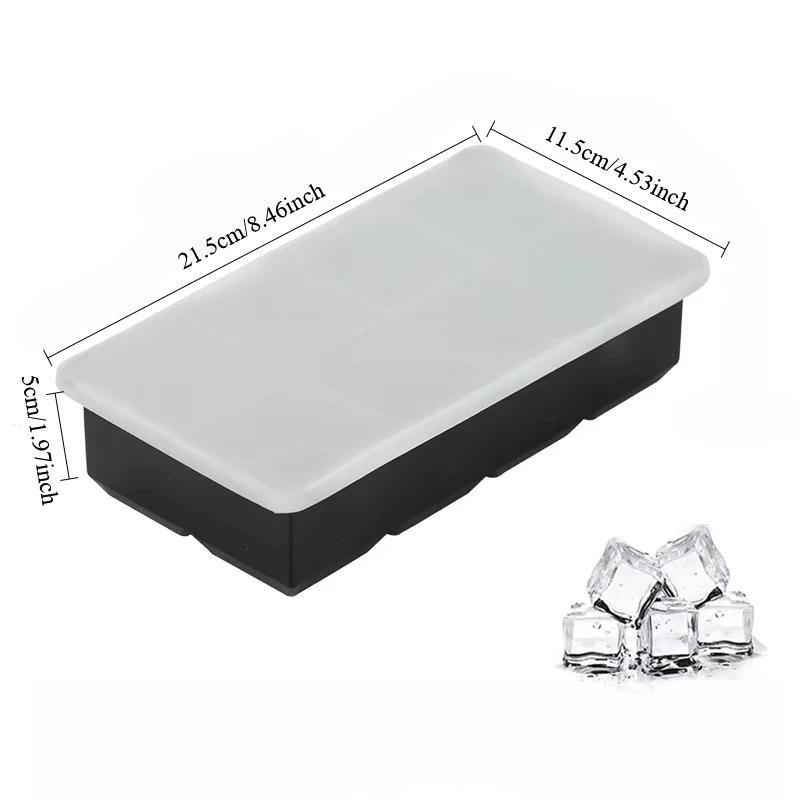 4/8/15 Grids Large Silicone Ice Cube Tray Ice Mold For Whiskey Bourbon Cocktails Home Party Diy Ice Maker Mold Kitchen Tools