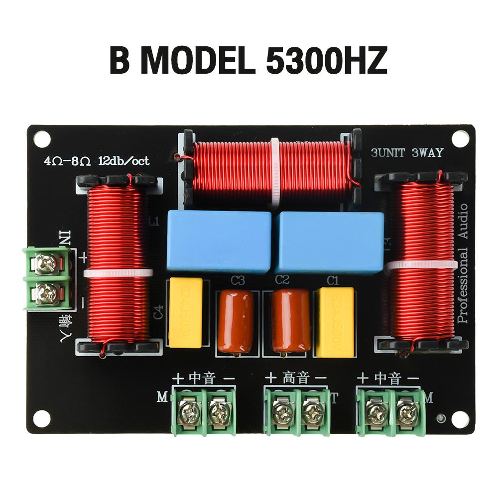 3 Way Audio Speaker Frequency Divider 200W HiFi Crossover 1 Treble 2 Midrange Speaker Frequency Divider Home Loudspeaker Filter