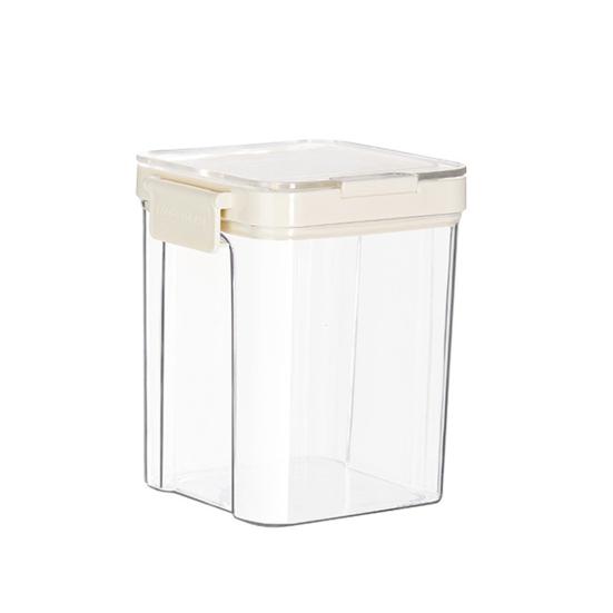 Vzduchotěsná nádoba na potraviny s víkem Plastová Stohovatelná Průhledná Organizér do spíže na Cereálie Svačinu Mouku Cukr Kávu Špagety