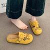 Retro Thick-soled Cartoon Cute Bag Head Outer Wear Spring and Summer New Casual Pedal Hole Slippers