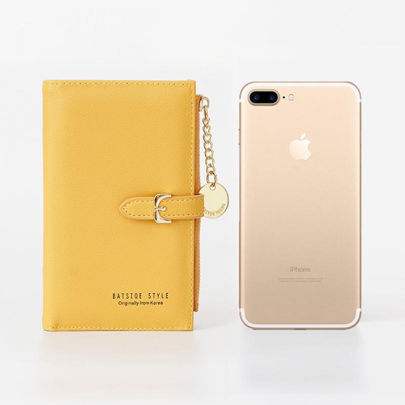 Lanț Mini Portofel Femei Fermoar Poșetă Scurtă Suport card Buzunar pentru monede Portofel Femeie Piele Carteira