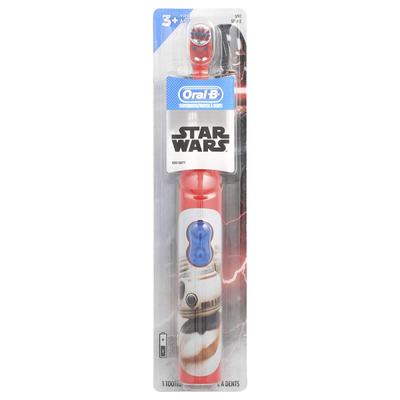 Children's, Battery-powered Toothbrush, Soft, Ages 3+, Star Wars, 1 Toothbrush