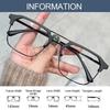 Black Business Square Frame Myopia Glasses Men Women Vintage Ultra Light Metal Frame Glasses Eyeglasses Vision Care -0.1~0.6