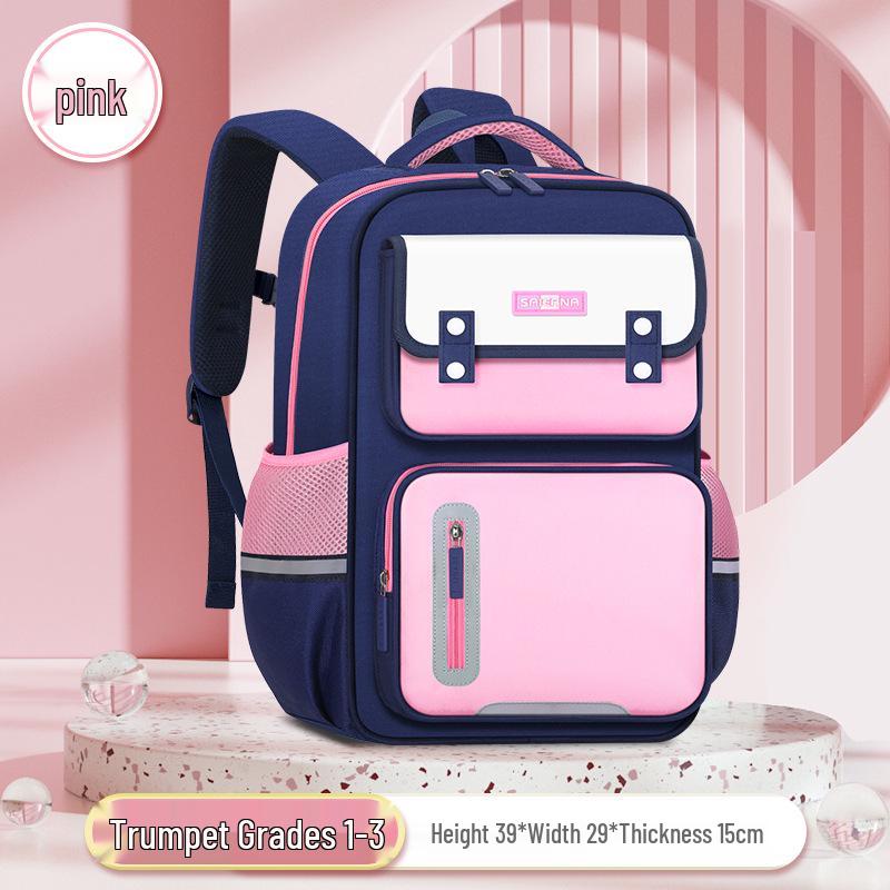Lightweight Large Capacity Backpack for Primary School Kids: Spine Protection for Grades 1-6, Boys and Girls