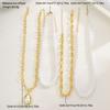 Multi-Layer Paperclip Chain Necklace Gold Tone Choker Necklace  Women