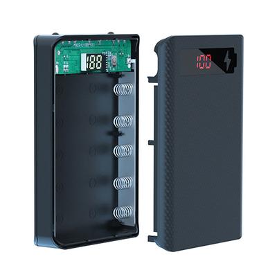 Abnehmbare lötfreie 5*18650 Batteriemodelle Power Bank DIY Kit Mobile Stromversorgung Gehäusematerial