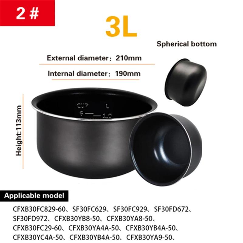 Rice Cooker Inner Container Non Stick Cooking Pot Replacement Accessories Kitchen Food Rice Cooker Liner Inner Pot Accessories