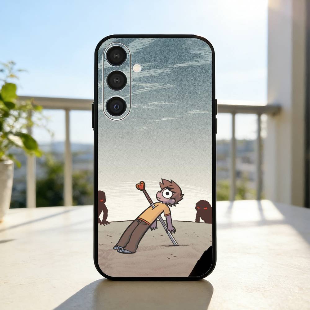 S-Scott Pilgrim Anime Phone Case For Samsung A73,A21s,A22,A31,A32,A52,A53,A71,A80,Soft Black Shell