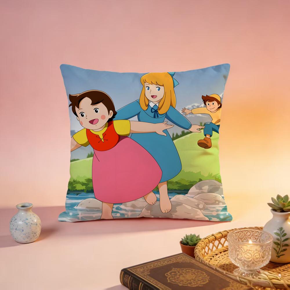 Trending HHeidi Girl of the Alpsed Cushion Cover Premium SkinFriendly Pillow Case MultiPurpose for Home Office Travel
