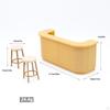 1/12 Dollhouse Miniature Bar Counter High Stools Set Furniture Life Scene Props Doll House