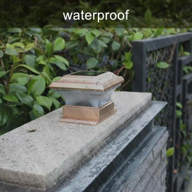 1 Stück Wasserdichtes Outdoor Solarbetriebenes Gartenlandschaftslicht Zaunpfostenleuchte Hof Säulenlampe