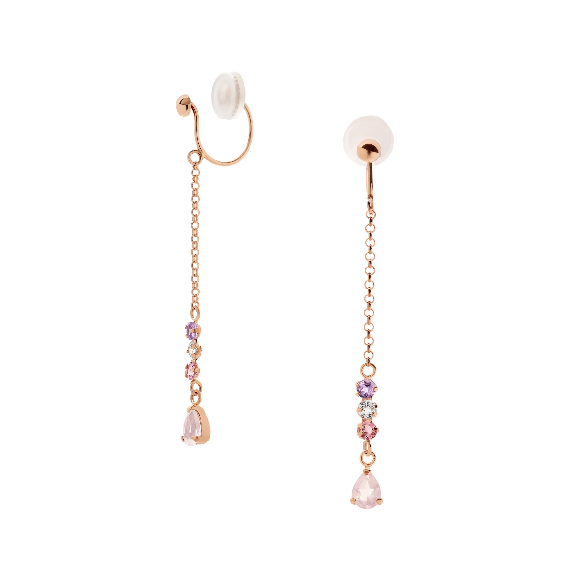 

Серьги Vendome K10 Розовое золото Розовый кварц GAAE0351 RQ [Официальные] [VA Aoyama]