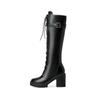 Women's High-heeled Boots for Autumn and Winter, Waterproof Platform, Thick Heel, Motorcycle Boots, Oversized Roman Women's Boots