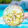 Pailletten Glitzer Strandball 40cm Wasserspielball Lustiger aufblasbarer Strandball Poolparty