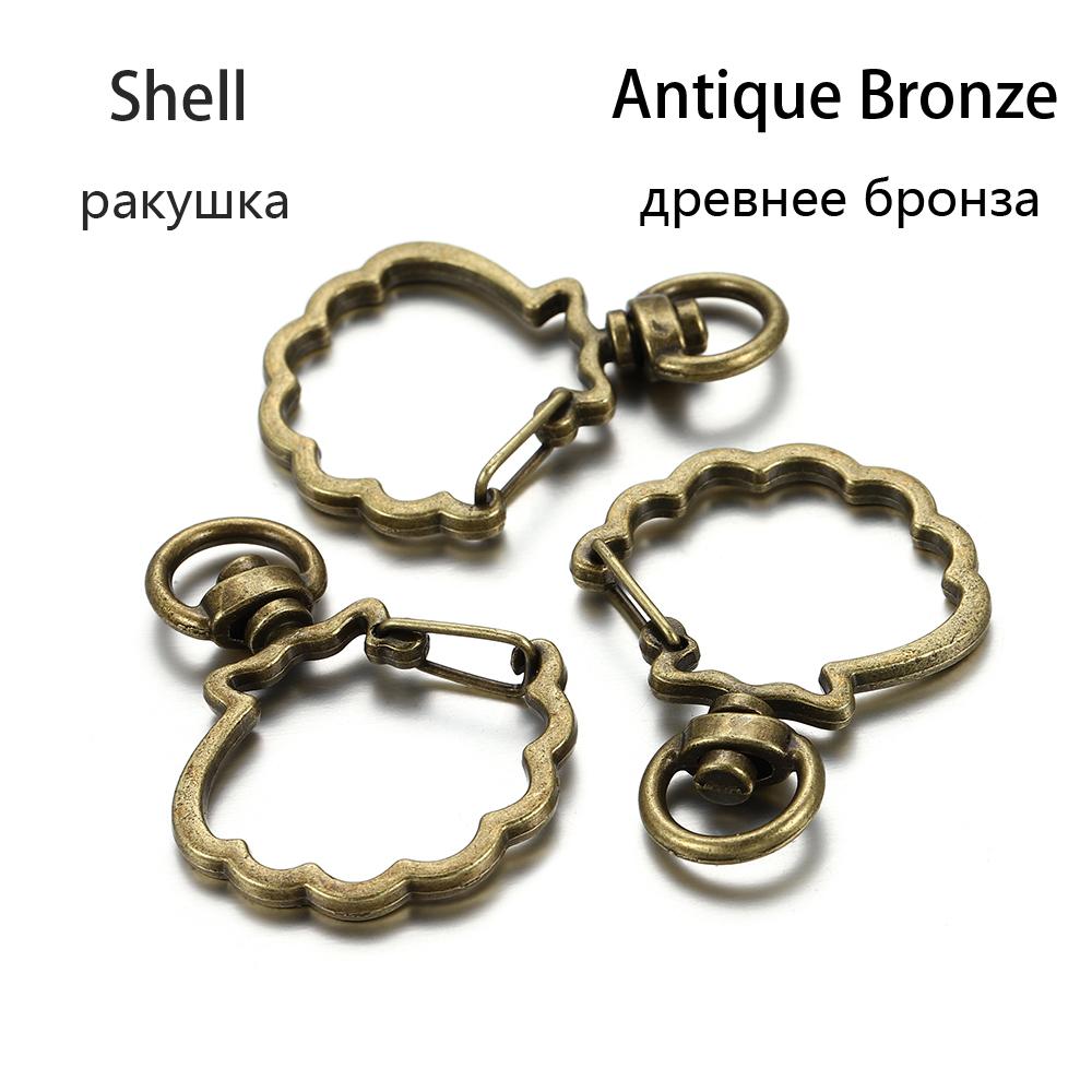 10Pcs/Lot Mix Color Keychain Moon Dog Cat Dolphins Cloud Heart Key Chain DIY For Jewelry Making Findings Accessories Supplies