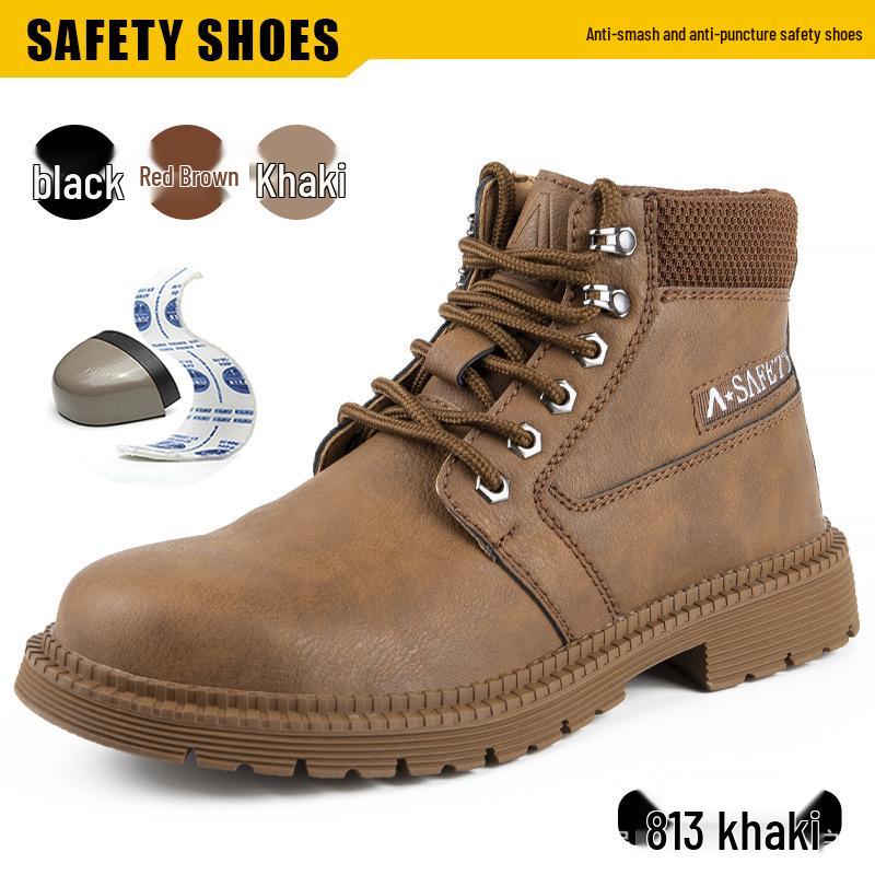 Men's Lightweight Foldable Water-Resistant Safety Shoes - Anti-Smash & Anti-Puncture Protective Work Footwear