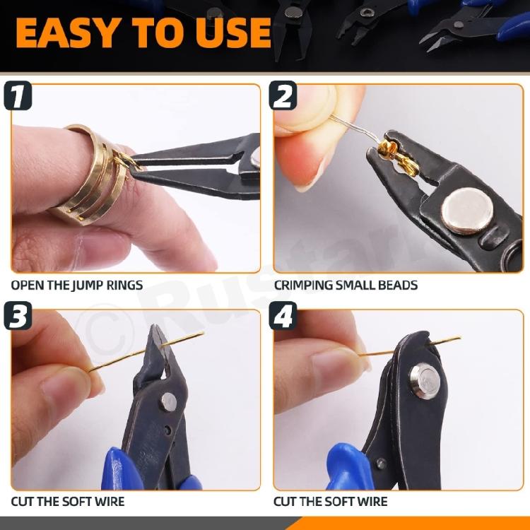 4pcs Precision Beading Tool Jewelry Pliers Set for Beadwork and Jewelry Design