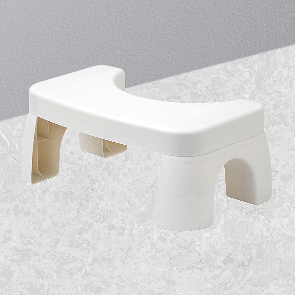 Toilet Potty Foot Stool Prevent Slipping Improve Posture PP Squatting Potty Stool for Office White