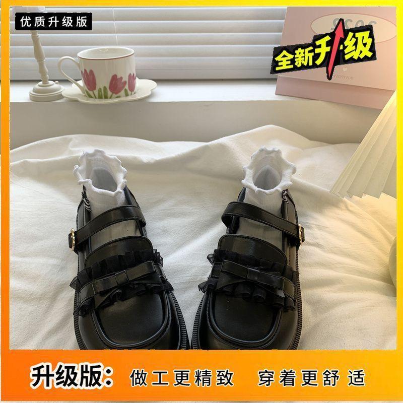 Platform British Black Small Leather Shoes Women's Shoes New Shallow Mouth Mary Jane Shoes