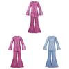 Disco Party Costume Set For Women With Polyester Fabric For Halloween And Cosplay Events