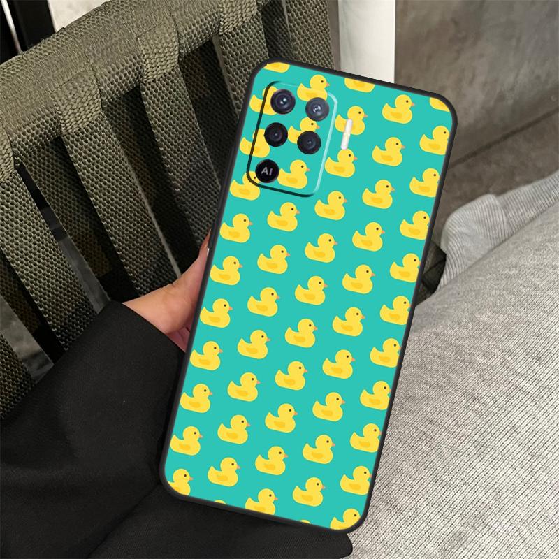 Yellow Duck Case For Oppo A38 A18 A58 A78 A98 A79 A40 A60 A80 A16 A76 A96 A15 A74 A94 A54 A77 A17 Cover